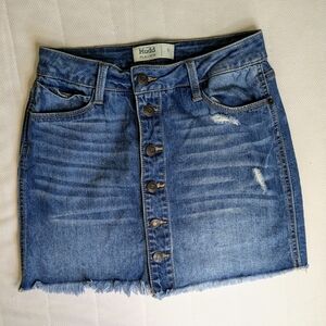 Mudd FLX | Stretch Denim Skirt | Size 1 | Medium Wash